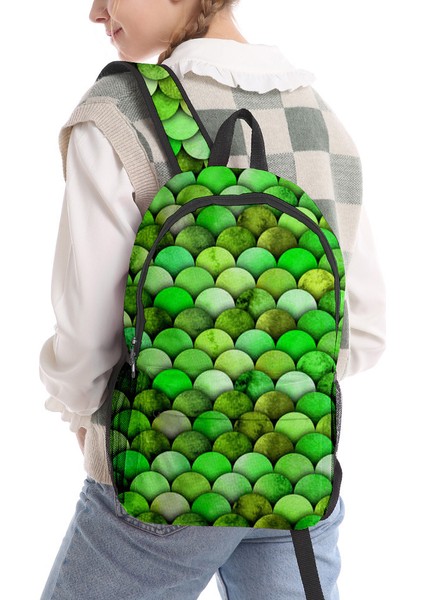 YY Store 3D Basılı Öğrenci Sırt Çantası Yeşil (Yurt Dışından) fiyatları