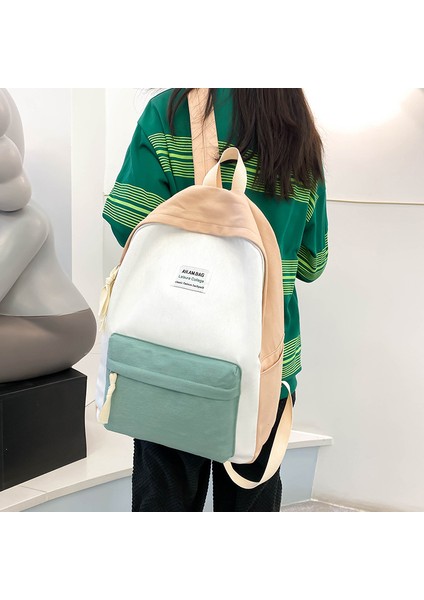 YY Store Üniversite Öğrencisi Sırt Çantası Pembe (Yurt Dışından)