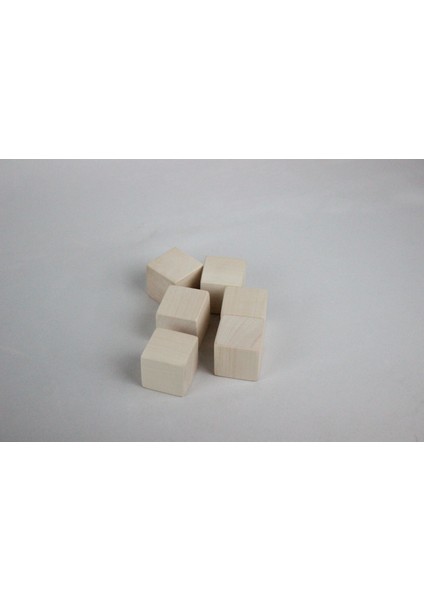 Aliwooden 6 Lı Renkli Büyük Küp (5 Cm)