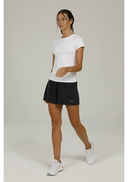 Basıc Modal C Neck Beyaz Kadın Kısa Kol T-Shirt W-CT131