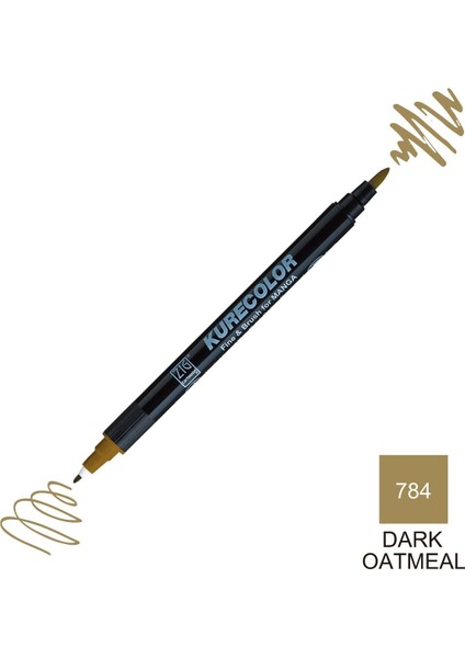 Kurecolor Mangaka Fine&brush Çift Taraflı Kalem CNKC-2200 No 784 Dark Oatmetal