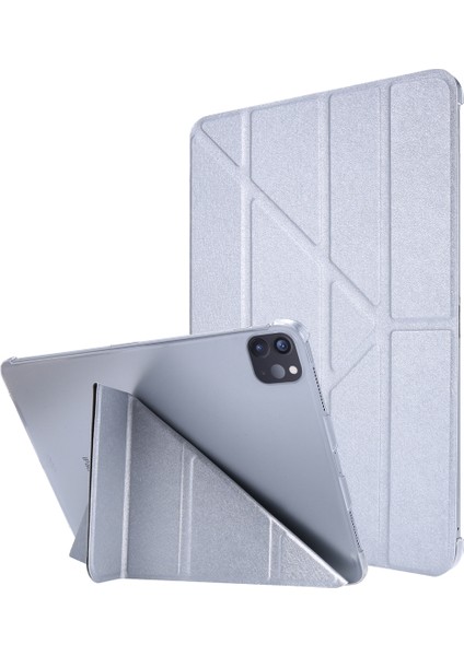 iPad Pro 11 2018 İçin Deri Kılıf Gümüş (Yurt Dışından)