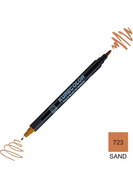Kurecolor Mangaka Fine&brush Çift Taraflı Kalem CNKC-2200 No 723 Sand
