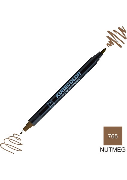 Kurecolor Mangaka Fine&brush Çift Taraflı Kalem CNKC-2200 No 765 Nutmeg