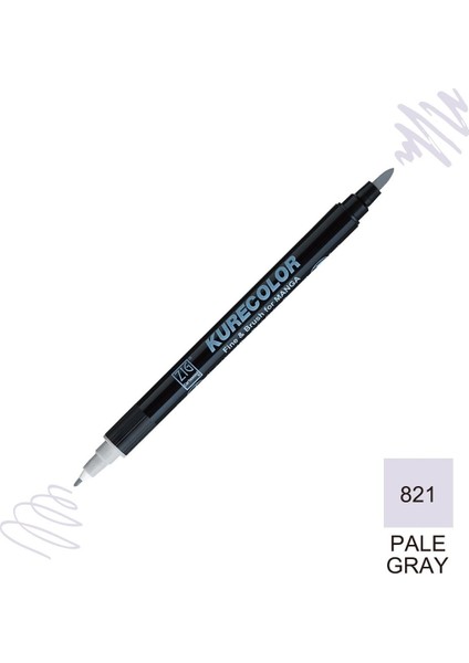 Kurecolor Mangaka Fine&brush Çift Taraflı Kalem CNKC-2200 No 821 Pale Gray