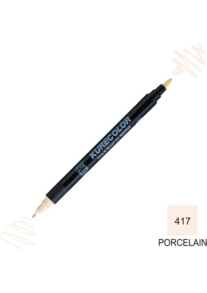 Kurecolor Mangaka Fine&brush Çift Taraflı Kalem CNKC-2200 No 417 Porcelain