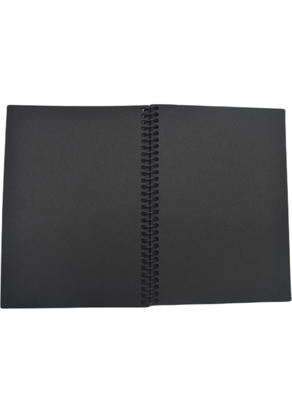14X20 Siyah Yapraklı Defter Spiralli 40 Yaprak