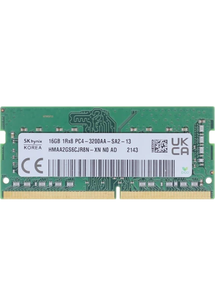 Sk Hynix HMAA2GS6CJR8N-XN 16 GB Ddr4 3200 Mhz CL19 Notebook Ram