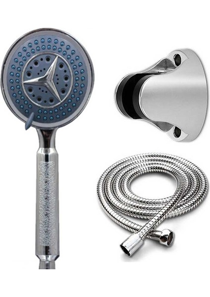 Fonksiyonlu Duş Başlığı Seti Başlık Hortum ve Mafsal Seti