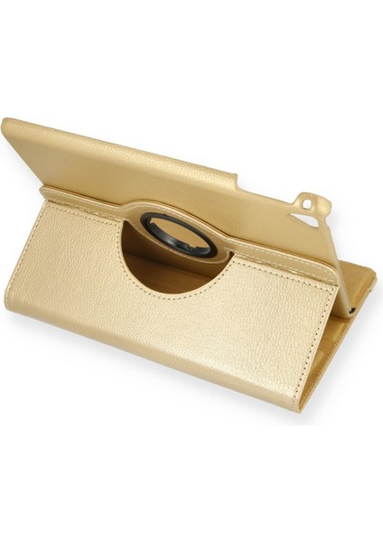 iPad 5 Air 9.7 Kılıf 360 Tablet Dönerli Kılıf - Gold