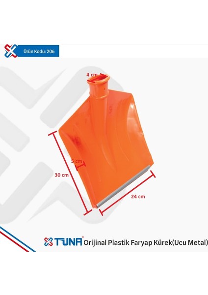 206 Orijinal Plastik Faryap Kürek No 4 Ucu Metal