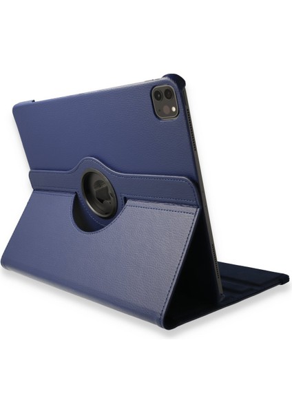 iPad Pro 12.9 (2021) Kılıf 360 Tablet Dönerli Kılıf - Lacivert