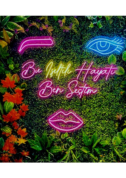 Bu Işıltılı Hayatı Ben Seçtim Güzellik Merkezi Kuaför Neon Tabela Set