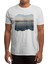Photography Sunset By The Ocean City In Usa Design Carousel Beyaz Spor Tişört 1
