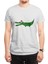 New Year's Crocodile Beyaz Spor Tişört 1