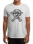 Skull Military Helmet Crossed Bones Retro Beyaz Spor Tişört 1