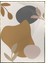 Yapraklar ve Şekiller Karışık Renkler Modern Poster P-003562 1