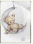 Ayıcık Ay Üzerinde Oyuncağıyla Uyurken Illüstrasyon Modern Poster P-000165 1