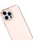 Case 4U Apple iPhone 14 Pro Max Kılıf Kamera Korumalı Yumuşak Pastel Altın Kenar Bark Kapak Rose Gold 2