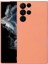 Samsung Galaxy S22 Ultra Uyumlu Kılıf Kamera Korumalı Içi Kadife Logosuz Mara Lansman Silinebilir Kılıf Turuncu 1