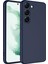 Samsung Galaxy S23 Plus Uyumlu Kılıf 3D Kamera Korumalı İçi Kadife Mara Lansman Yumuşak Kapak Lacivert 1