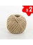 Jut Dekoratif 2 Top – 100 Metre 100 Gram Çuval Hasır Halat Ipi (2 Adet) 1