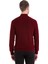 Bordo Regular Fit Düz Yarım Balıkçı Yaka Pamuklu Casual Triko Kazak 5