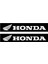 Honda Motorcu Boru Sticker Set Beyaz 1