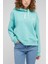 Loose Fit Rahat Kesim Kapüşonlu Yaka Yeşil Sweatshirt 1