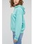 Loose Fit Rahat Kesim Kapüşonlu Yaka Yeşil Sweatshirt 4