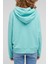 Loose Fit Rahat Kesim Kapüşonlu Yaka Yeşil Sweatshirt 5