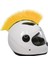Dıy Kask Saç Punk Saç Renkli Cockscomb Modelleme Peruk Motosiklet Snowboard Kayak Kask Cosplay Parti Saç-Sarı (Yurt Dışından) 3