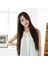 26 Inç Kadın Siyah Uzun Düz Peruk Patlama Yok Saç Uzatma Postiş (Yurt Dışından) 2