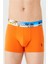 U.S. Polo Assn. Erkek Saks - Antrasit Melanj - Turuncu 3'lü Boxer 80434 4