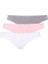 Kadın Pembe - Beyaz - Gri 3'lü Slip 66244 1