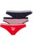 Kadın 66237 Kırmızı - Lacivertvert 3'lü Slip 1