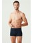 U.S. Polo Assn. Erkek İndigo - Lacivert - İndigo  3 Lü Boxer 80256 7