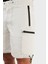 Regular Fit Belden Bağlamalı Büzgülü Bermuda Erkek Bermuda 3R1PC3 1nrmz 0101 5