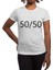 50/50, Fifty, In Half, In Two Split, Original, Conceptual Design Beyaz Spor Tişört 1