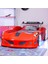 Jaguar Full Ledli Rüzgarlıklı Arabalı Yatak, Kırmızı 3