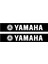 Yamaha Motorcu Boru Sticker Set Beyaz 1