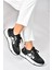 Siyah Kumaş Kalın Tabanlı Spor Ayakkabı Sneakers P973516904 1