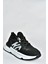 Siyah Kumaş Kalın Tabanlı Spor Ayakkabı Sneakers P973516904 5