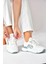 Beyaz Kumaş Kalın Tabanlı Spor Ayakkabı Sneakers P973516904 3