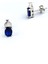 Sky Diamond Blue Creative Sapphire 925ayar Gümüş Tek Taş Küpe 2
