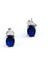 Sky Diamond Blue Creative Sapphire 925ayar Gümüş Tek Taş Küpe 3