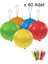 40 Adet Lastikli Zıpzıp Balon Ipli Punch Panç Büyük Balon 1