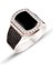 Gümüş Oniks Taşlı Çevresi Zirkon Süslemeli Erkek Yüzük 1