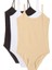 3 Adet Ip Askılı Kadın Çıtçıtlı Body Siyah Beyaz Ten 1