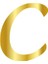 Pleksi Çubuksuz Alfabe 6 cm Altın - C 1